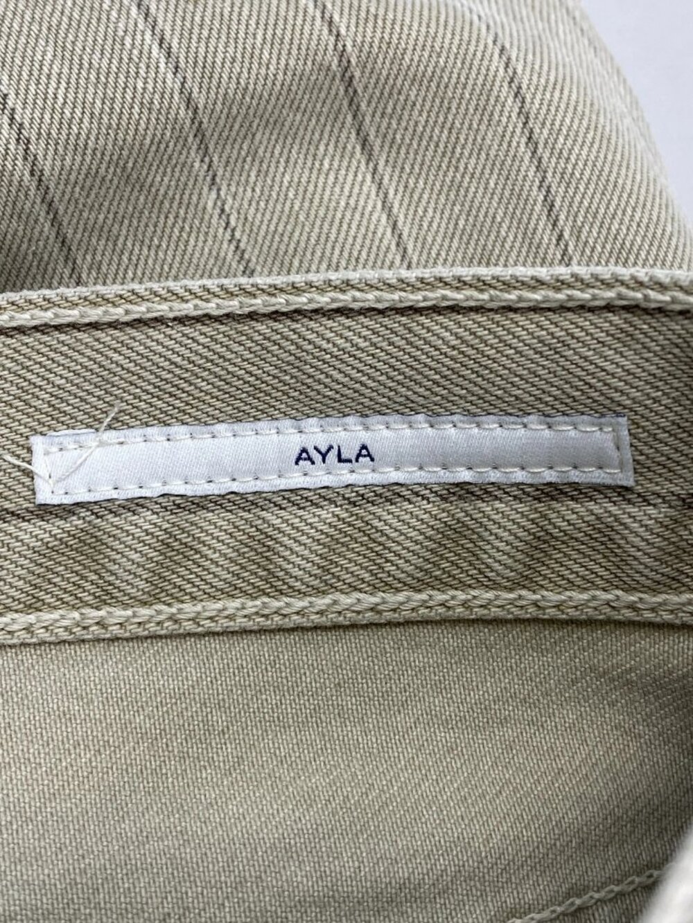 Citizens Of Humanity Womens Jean Neutral Beige Size 28 Ayla Raw Hem Crop Striped - Picture 9 of 15
